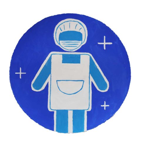 エプロン・マスク着用のピクトグラム